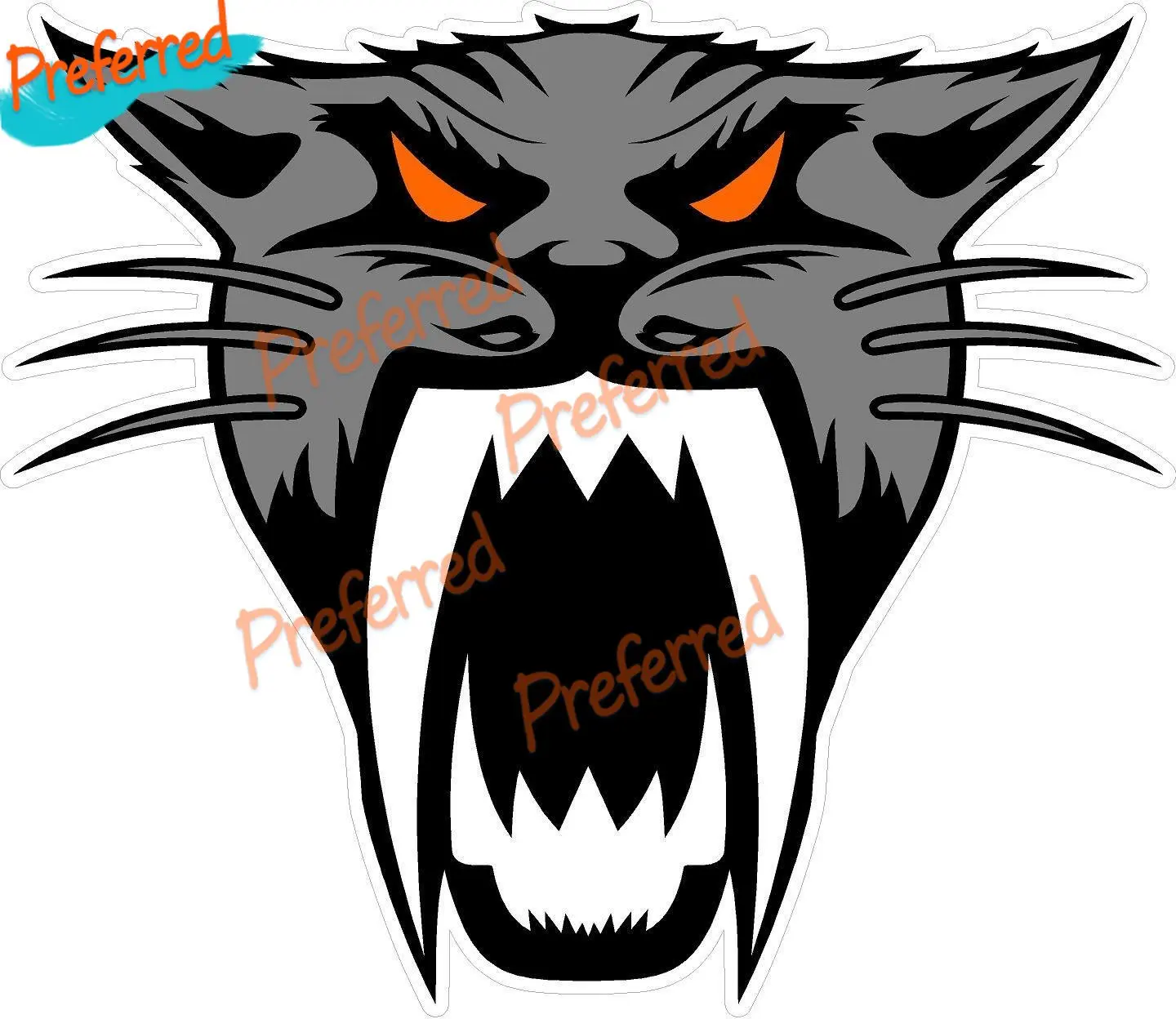 Arctic Cat Head Car Sticker Team Racing Snowmobile Car Bumper Windows Laptop Motorcycle Helmet Trunk Surfboard Vinyl Decal