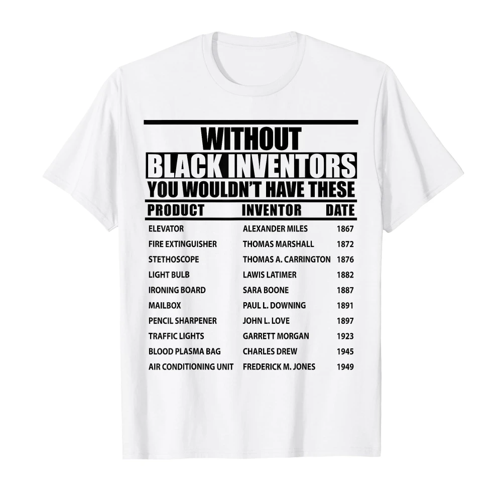 ملابس رجالية للجنسين تاريخ المنسى باللون الأسود، شهر التاريخ الأسود، قميص قصير مناسب للاستخدام اليومي للأصدقاء أو العائلة #3