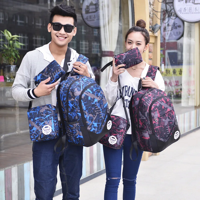 Waterproof travel laptop backpack children School Bags teenager Boys girls camouflage school Backpack set high School backpack