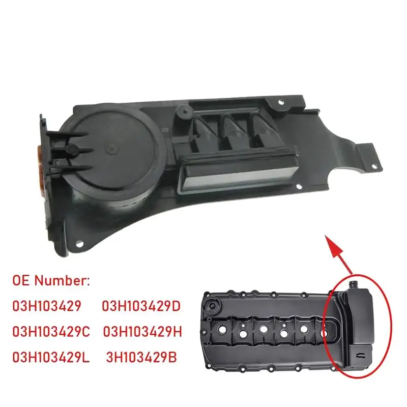 Eco-Friendly PCV Valve Cover With Membrane 03H103429H For VW Touareg CC Passat Q7 3.6L 2006-2017 03H103429B 03H103429L M230