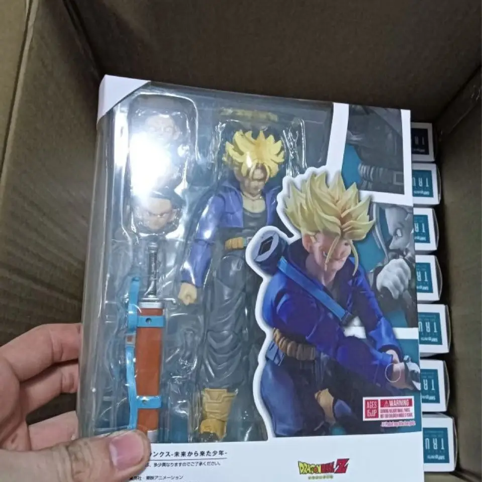 SHF Trunks Dragon Ball Z Super Saiyan Future Boy Articulated Action Figure Collectible Boxed Model With Replaceable Heads Hands view 2