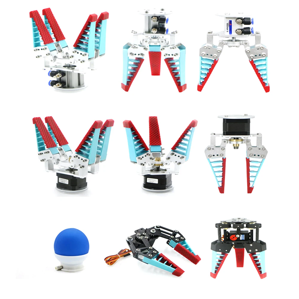 

ROS Flexible Robot Claw with Big Load Bionic Flexible Mechanical Finger Pneumatic Electric Claw For STEM Educational Robotic Kit