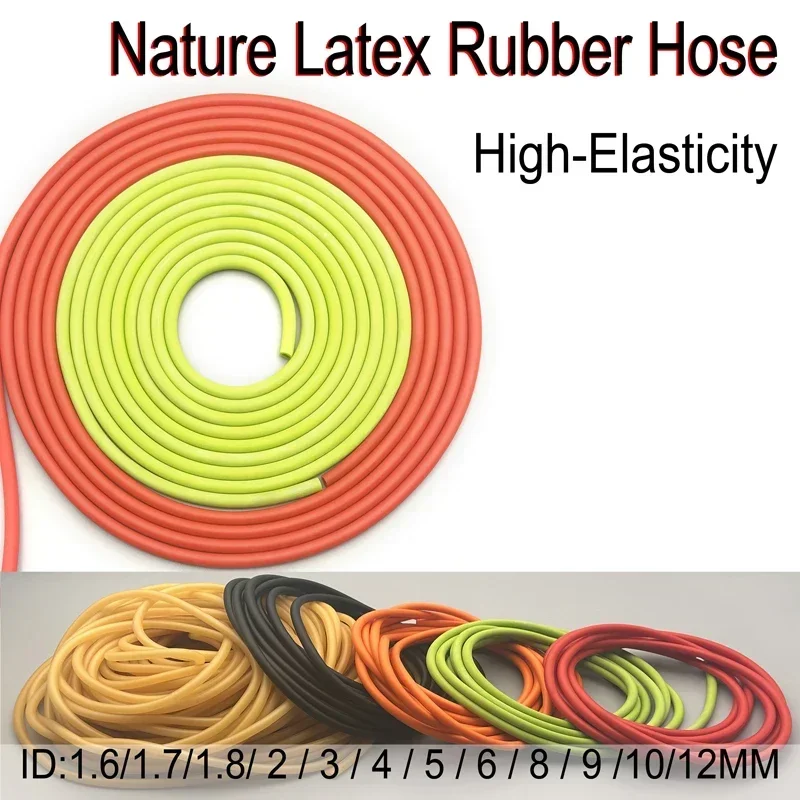 Nature Latex Rubber Hoses 2 3 4 5 6 7 9 10 12 14 17 mm ID x OD High Resilient Elastic Surgical Medical Tube Slingshot Catapult