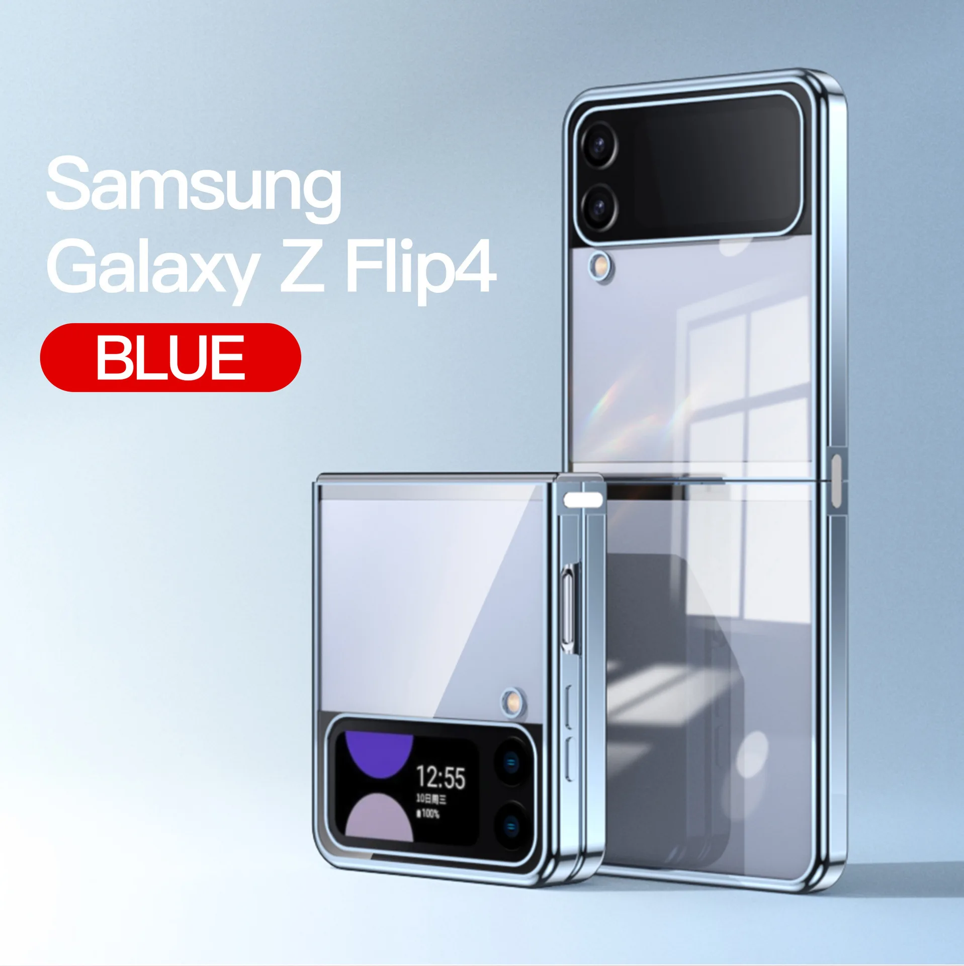 Étui de placage transparent pour Samsung Galaxy Z Flip 4, 5, 3, 5G, 2023, coque de mode, étuis anti-chocs, Flip5, Flip4