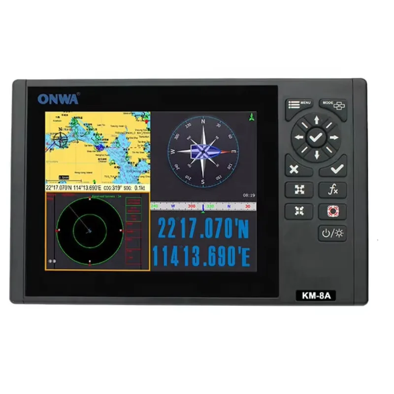 

ONWA KM Series KM-12(new!)/KM-8(New!) 8-inch Marine GPS Chart Plotter Multi Function Display Supports Expanded Features