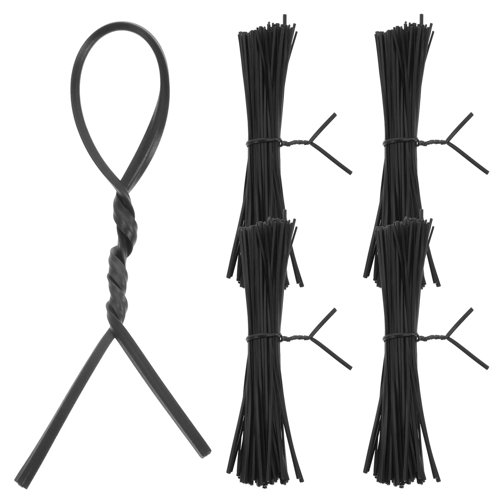 1000Pcs Ties Galvanized Iron Wire Coated Flexible Heavy Duty Cable Organizer Plant Fixing Strap Binding Wire