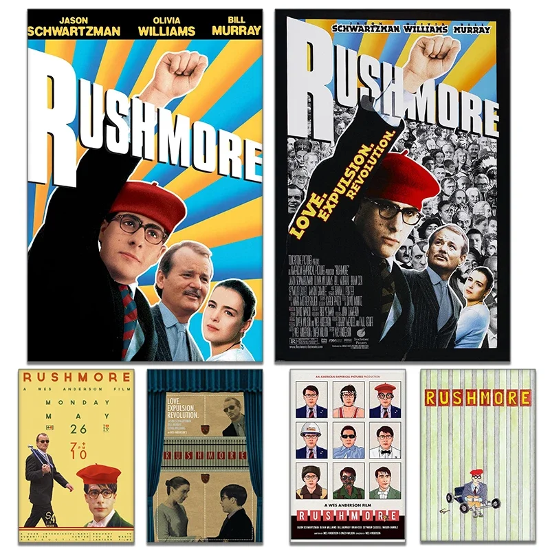 Rushmore Film Classic Movie Poster Canvas Printing Morden Wall Art Picture Wall Decor Aesthetic Film Movie Room Decoration