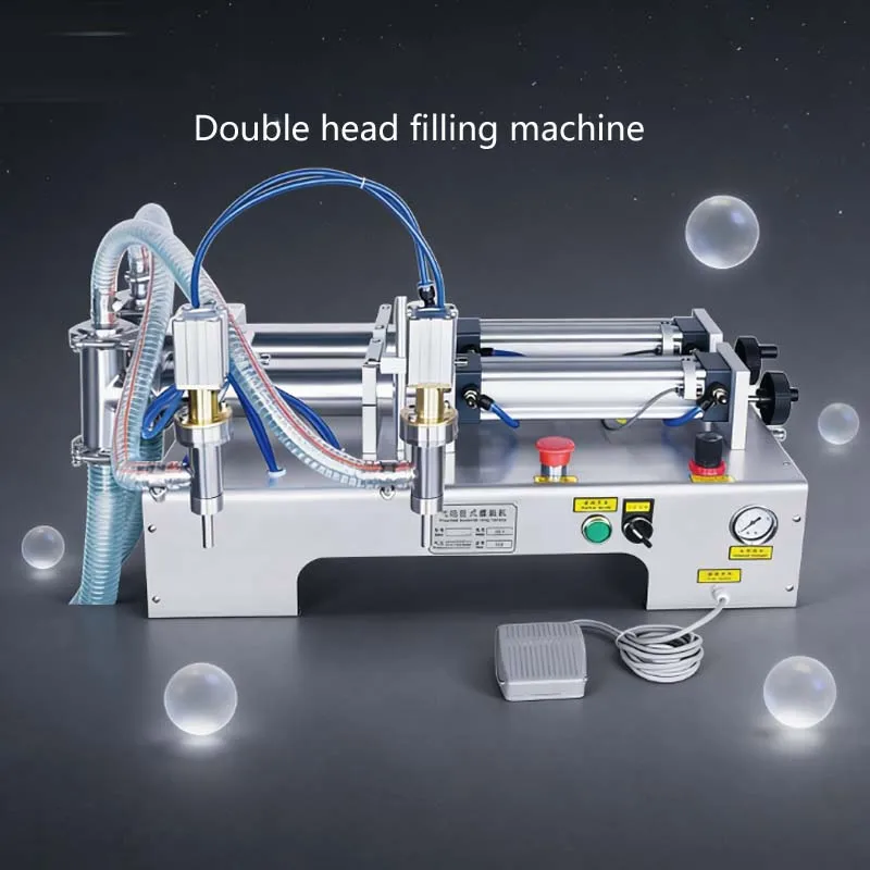 

Дозирующая машина для розлива напитков, соков, вина, молока, оливкового масла, из нержавеющей стали, с двумя дозирующими головками.