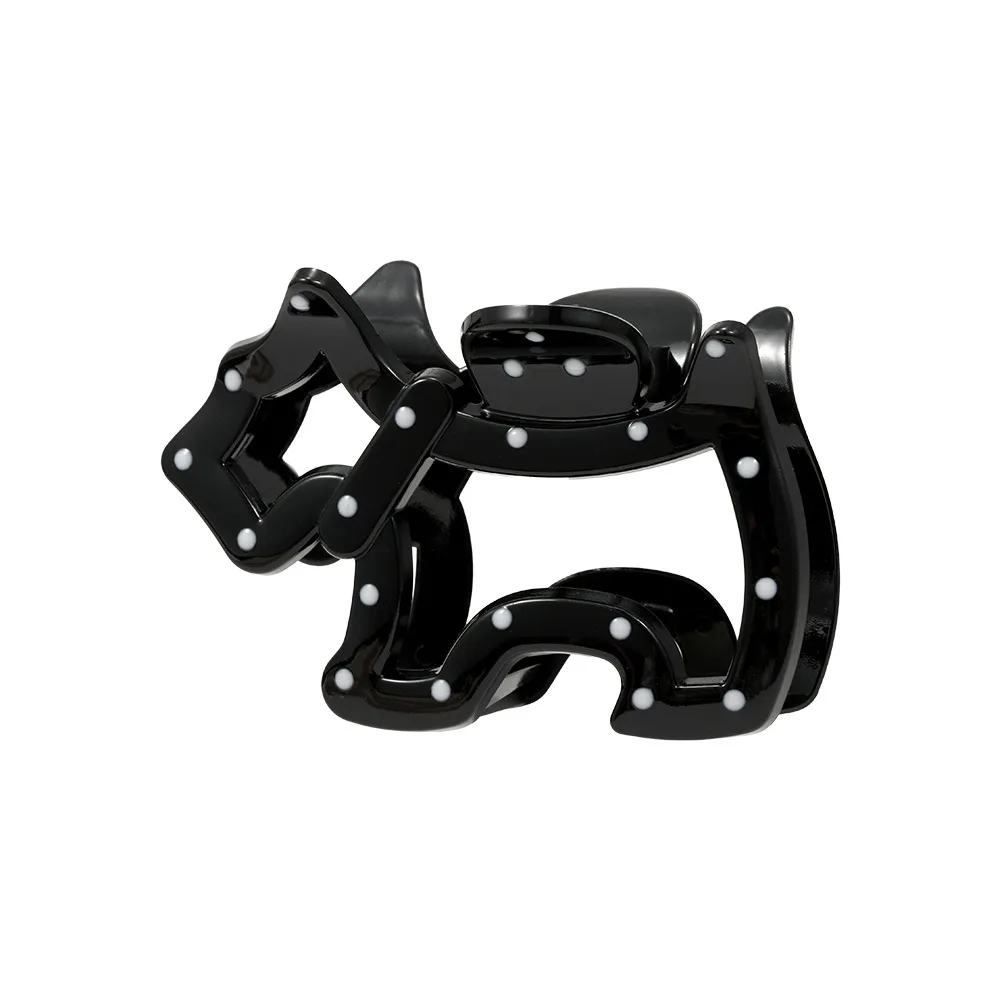 2025 nouveau modèle, mignon évider, pince à cheveux pour petit chien, pince à cheveux à demi-cravate queue de cheval haute, pince requin haut de gamme pour femmes