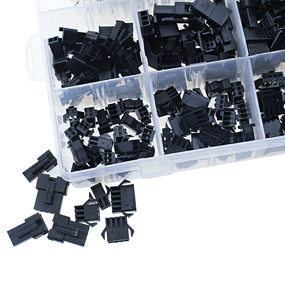 560Pcs Dupont Connector 2.54mm, Cable Jumper Wire Pin Header Housing, Male Female Pin Terminal Connector 2/3/4/5 Pin JST SM