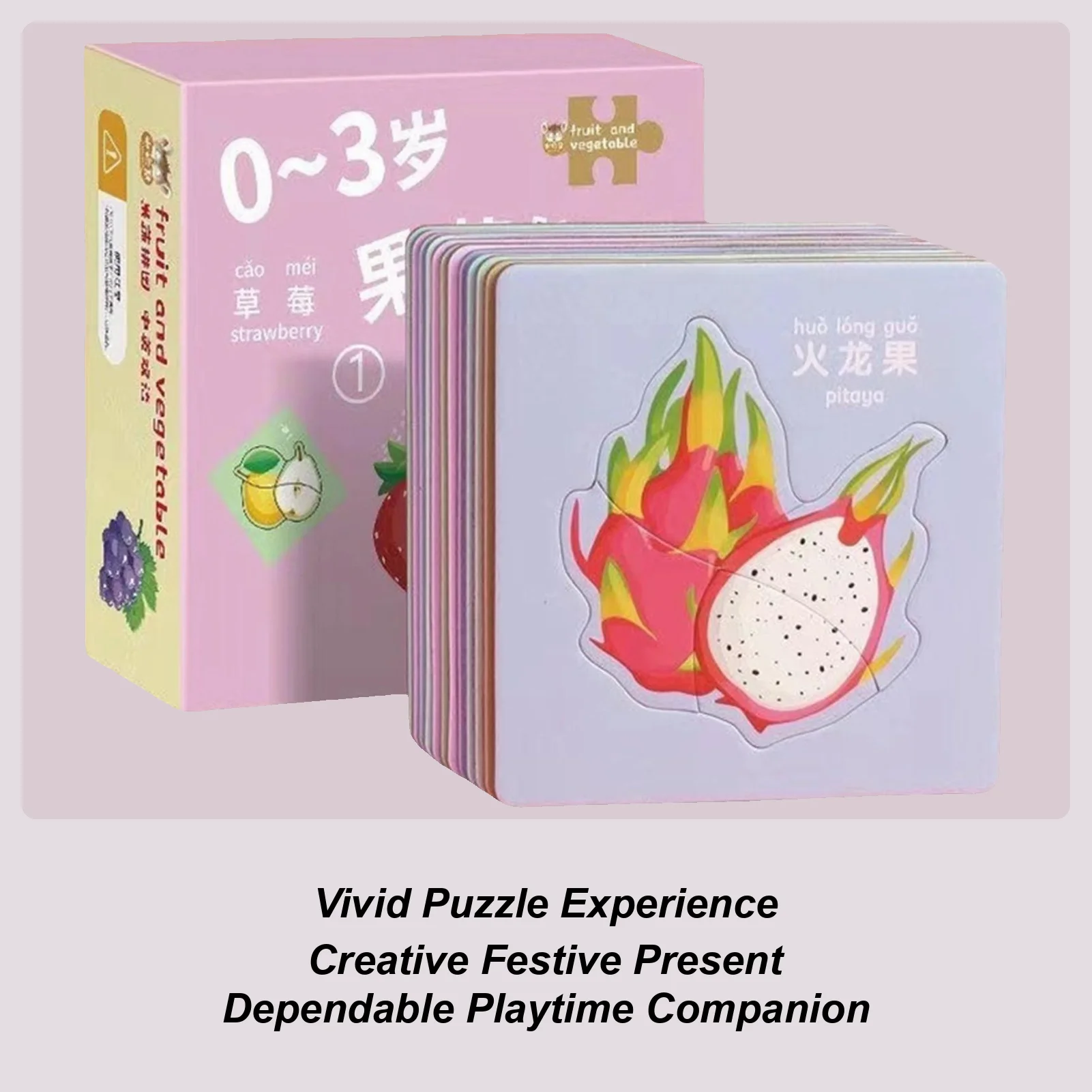 

Kid Puzzles Fun Fruit-Themed Thinking Development Tool Jigsaw Puzzles For Child For Kids Girls Children Traveling Business Trip