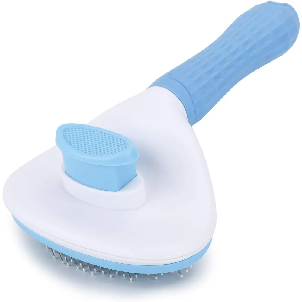 Self Cleaning Slicker Brush,  Pet Massaging Tool ，Dog Cat Bunny Pet Grooming Shedding Brush - Easy To Remove Loose Undercoat