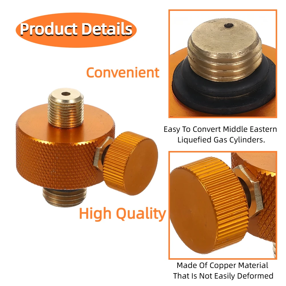 

Outdoor Camping Stove Adaptor Gas Tank Burners Head Adapter Gas Tank Head Adapter for Middle East Standard Stove Adapter