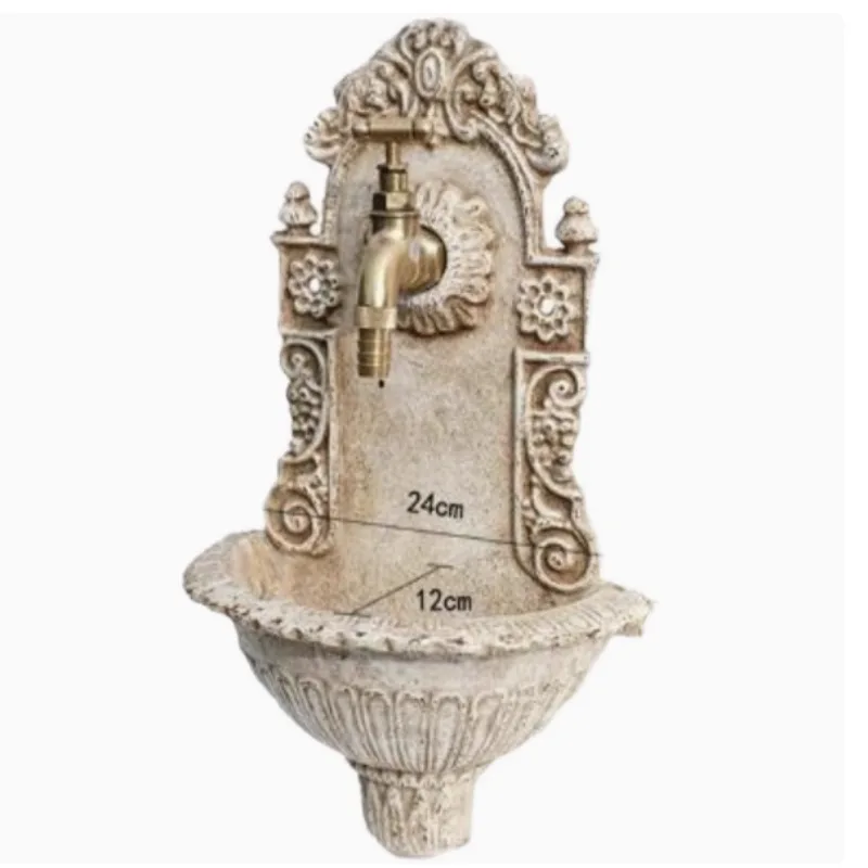 

Cast Iron Faucet Old Hand Sink Soft Decoration Prop Garden Pool Prop