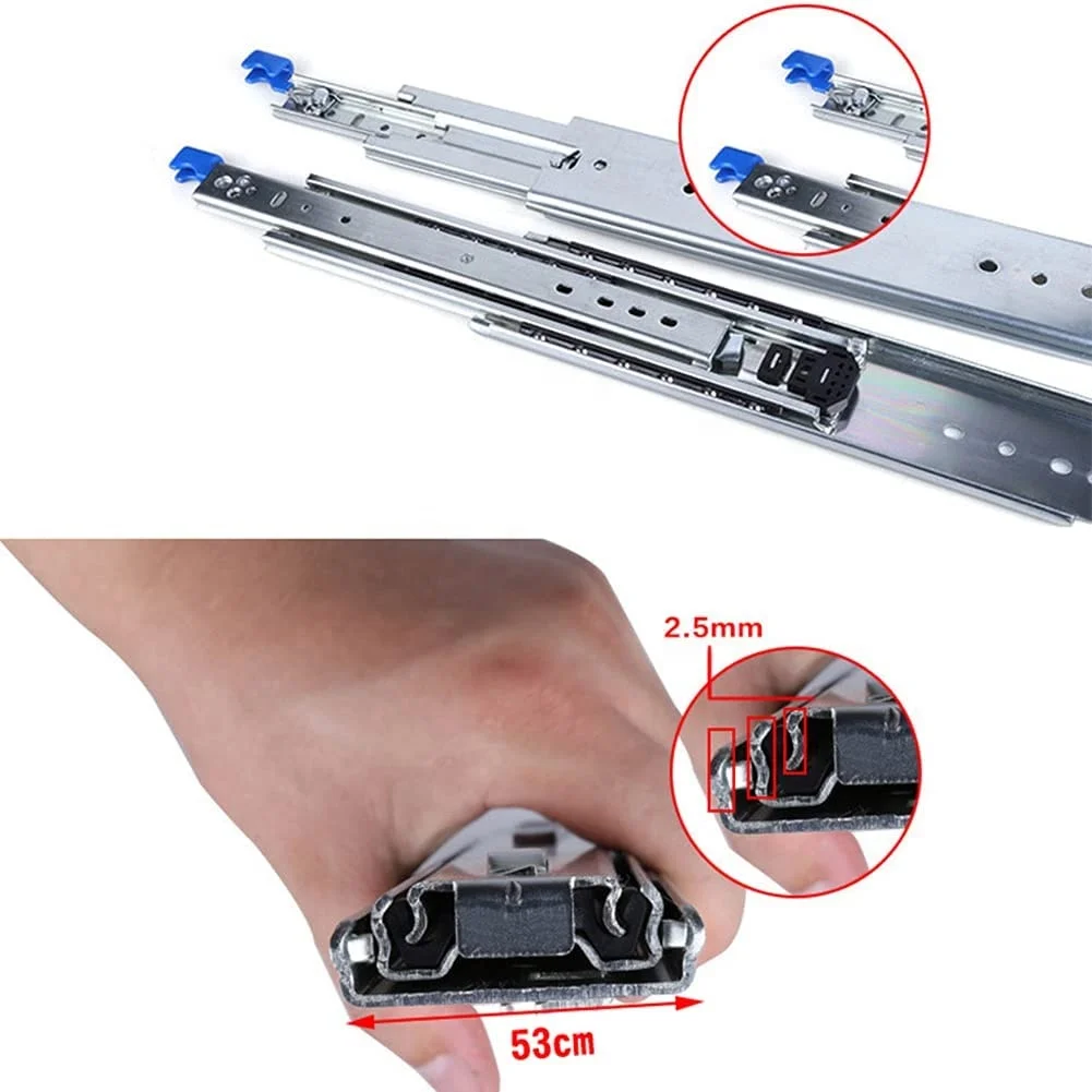 Heavy Duty Slides With Locking Full Extension Telescopic 350 Mm-1500mm Drawer Slide