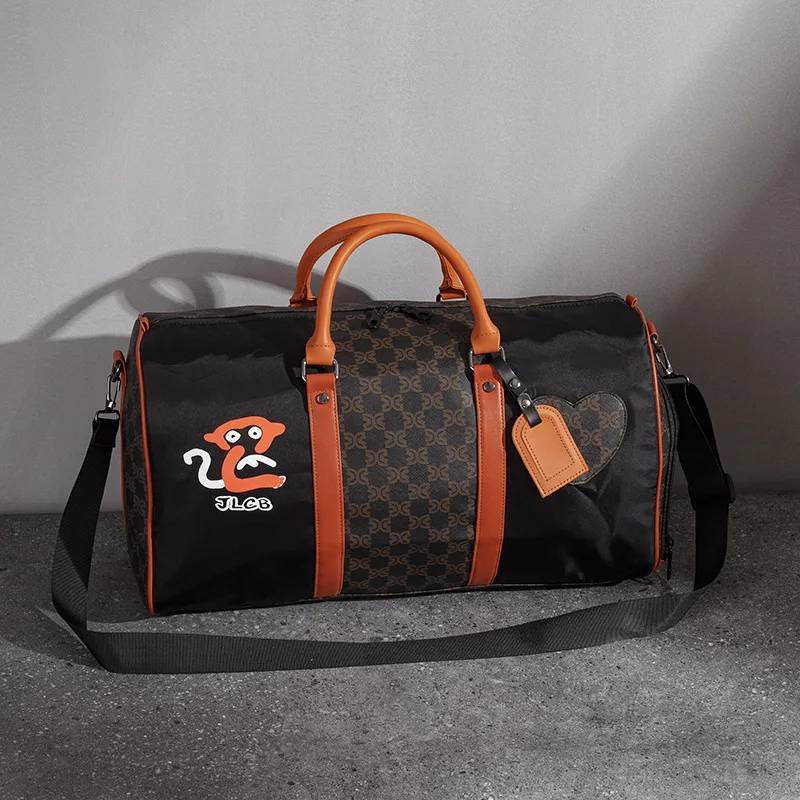 

Роскошная дизайнерская сумка для мужчин, клетчатая сумка-тоут с лоскутным узором, дорожные сумки большой вместимости, модные сумки через плечо, мужские дорожные сумки