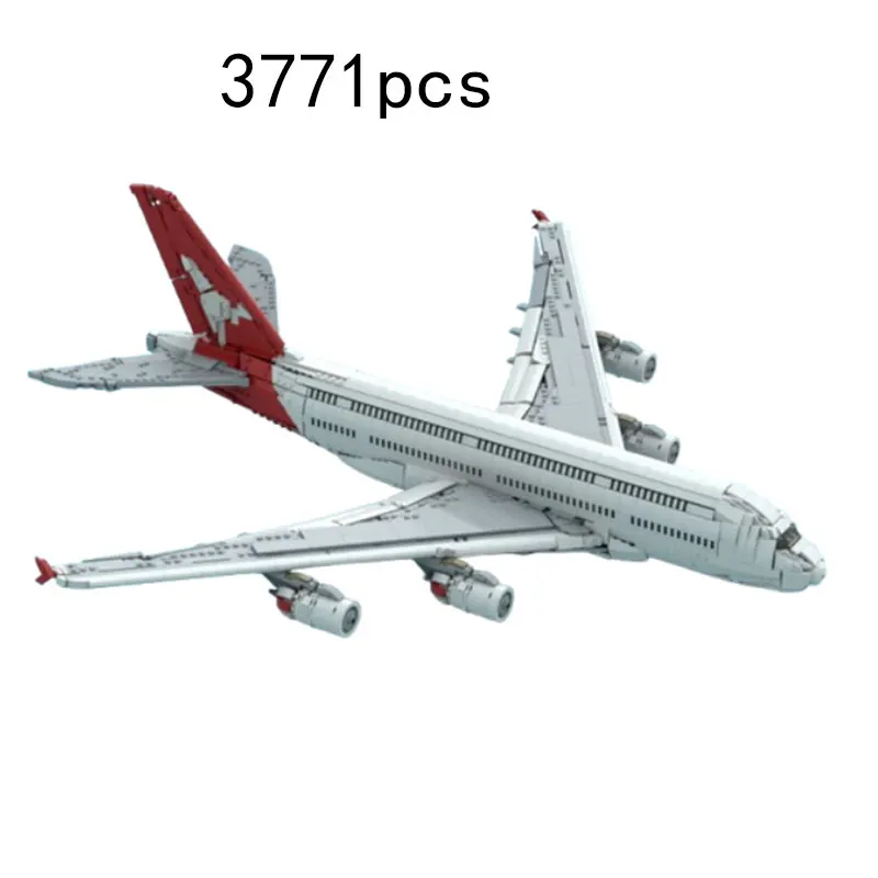 MOC Airbus A380 3771 Teile Kleinteilige Bausatz-Blöcke Zivile Luftfahrt Passagierflugzeug Modell Spielzeug Geschenk