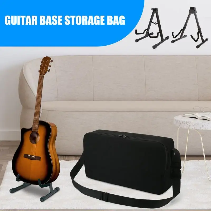 

Guitar Stand Carry Bag High Capacity Carrying Case Adjustable Shoulder Strap Dust Protection Portable Oxford Cloth Pouch Easy