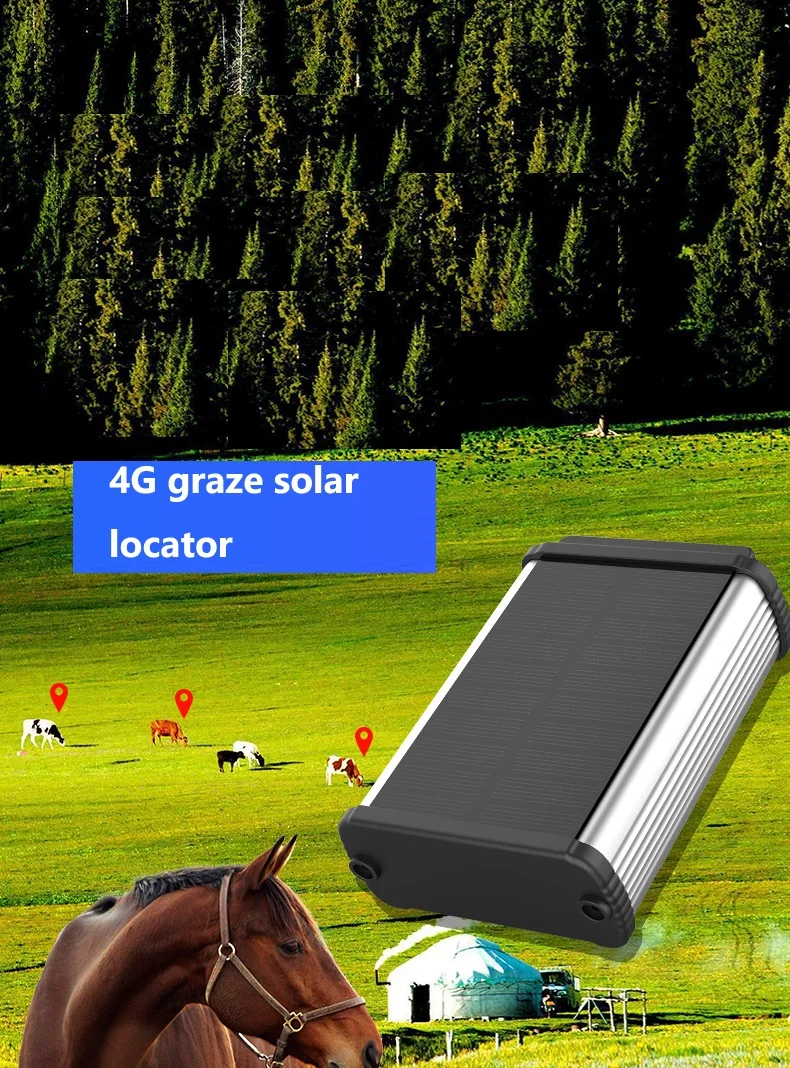 4G GPS Tracker Big Battery 18000mAh Solar Collar For Cow Sheep Cattle Horse Camel hunting dog pigeon Animal gps tracking RYDB38