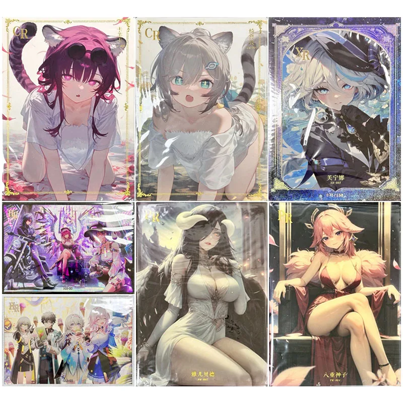 

Аниме История богини CR XR HR PR EP карты Кафка Яэ Мико Альбедо Коллекционные карты Рождественские подарки на день рождения Детские игрушки