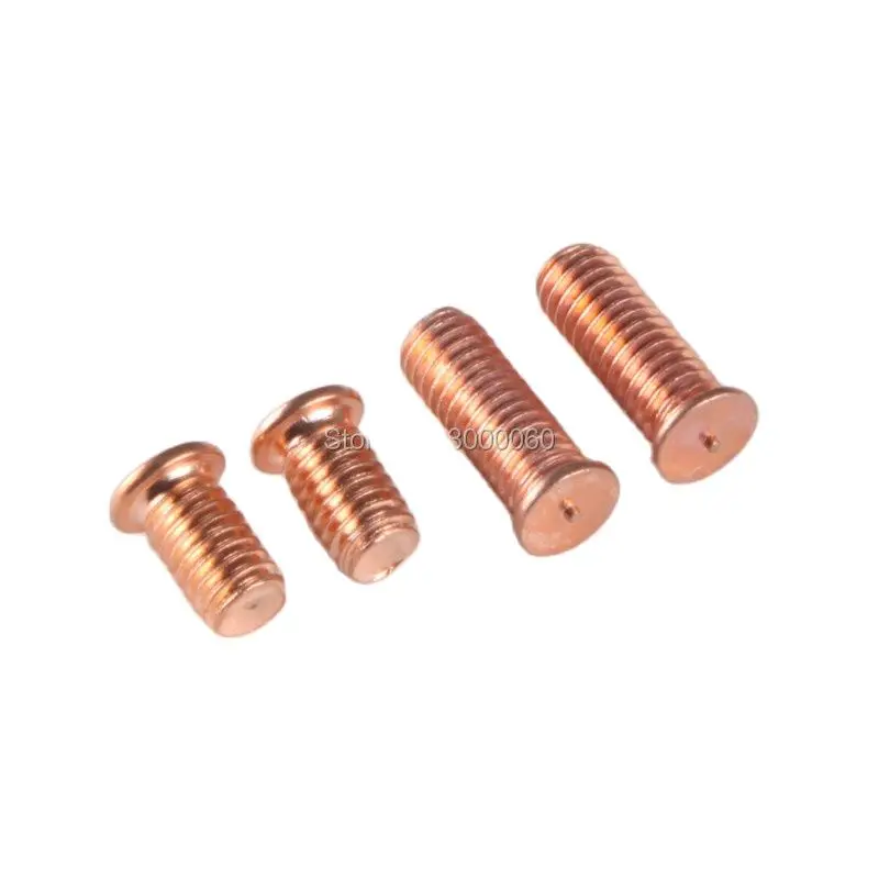 500Pcs/Lot M3 Copper Plated Carbon Steel Welding Studs Spot Welding Screws Welding Bolt Hardware Fasteners