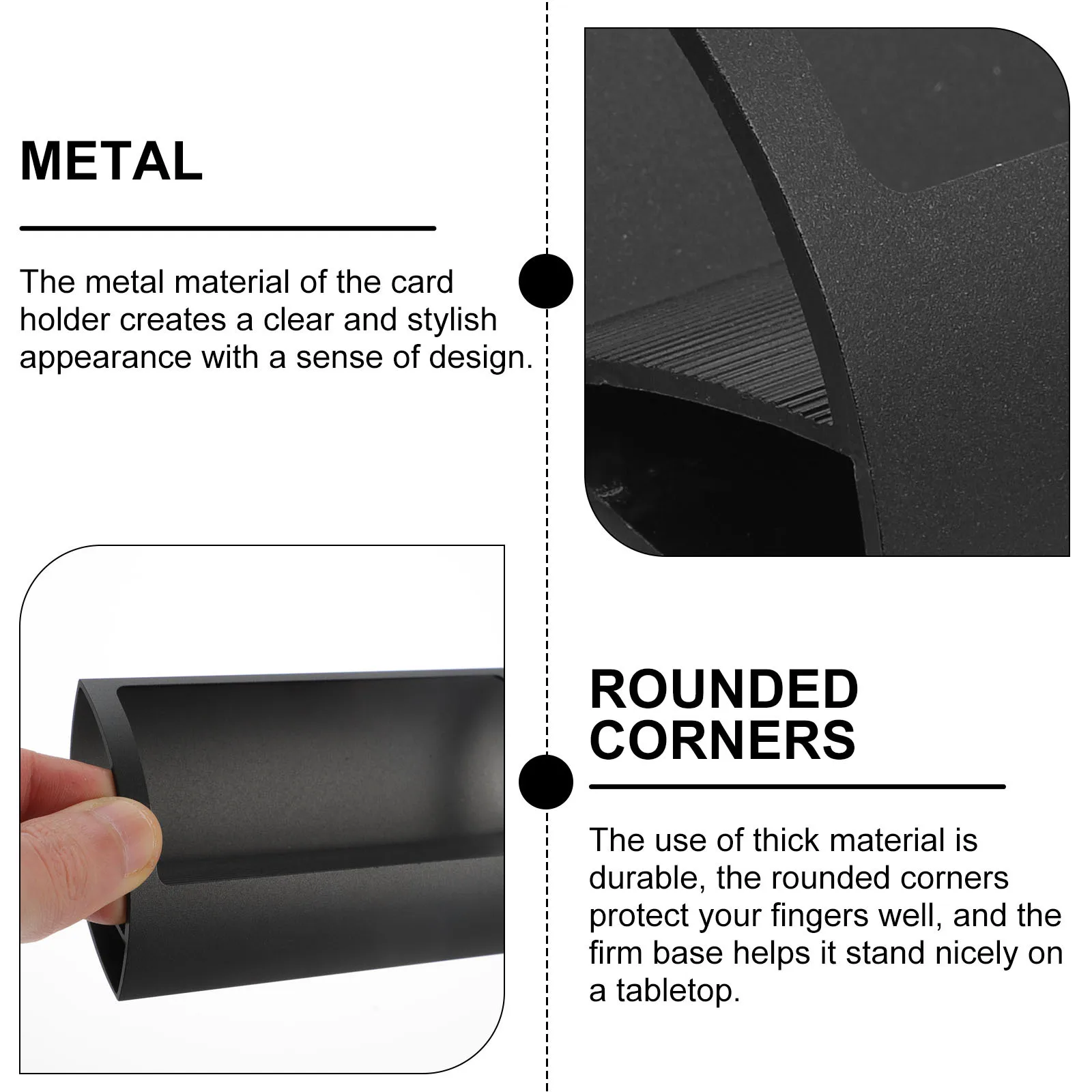 Desktop Cards Holder Modern Business Cards Stand for Office Use Slim Design Card Display Rack Metal Name Card Holder Desk