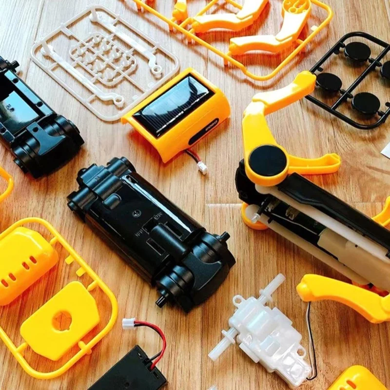 Inteligente biônico quatro pernas cão robô modelo solar elétrico brinquedo mecânico quebra-cabeça montagem brinquedos para aniversário das crianças e