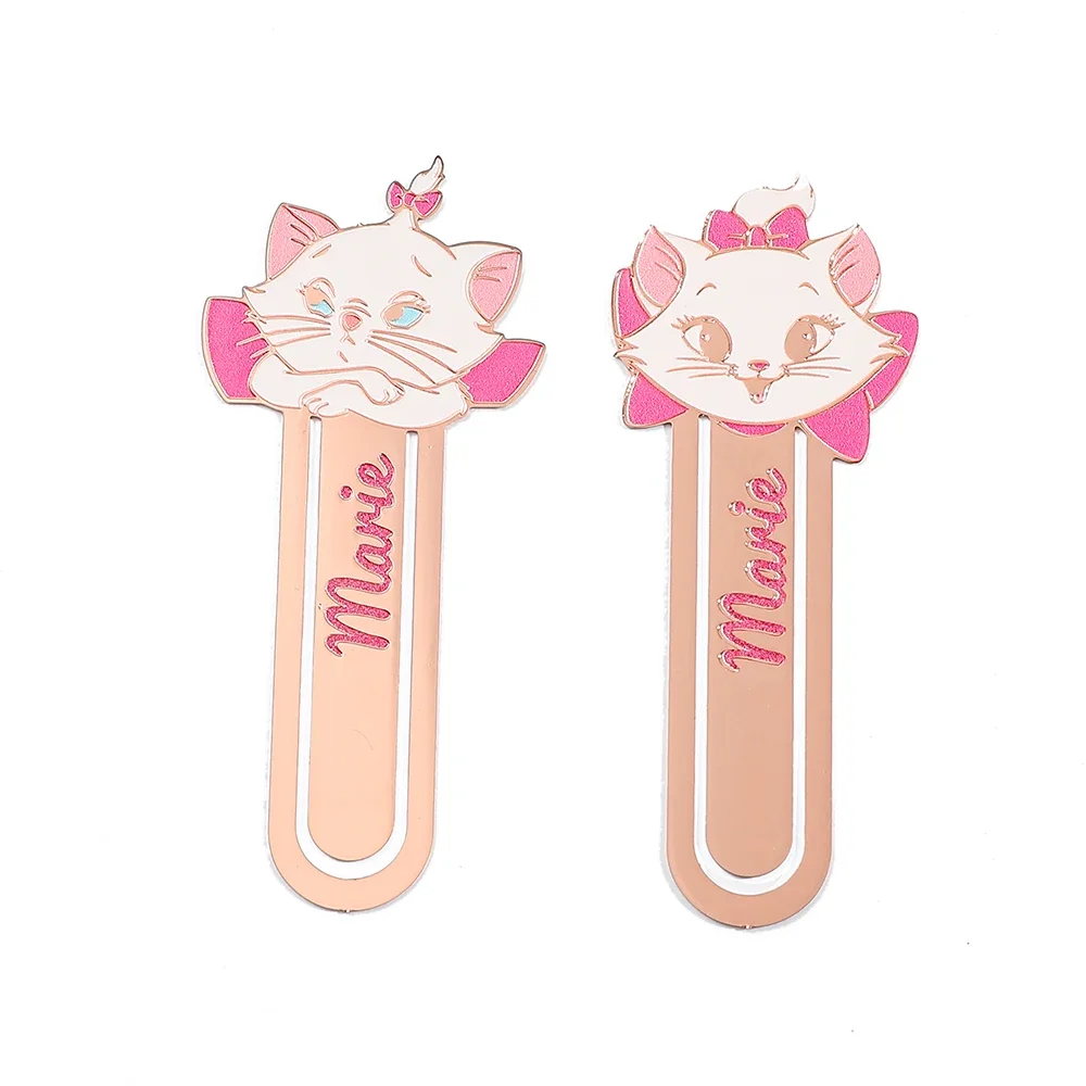 Pink Cartoon Marie Cat Bookmark Cute Girls Women Romance Animal Page Mark Reading Tools Stationery Exquisite Learning Stationery