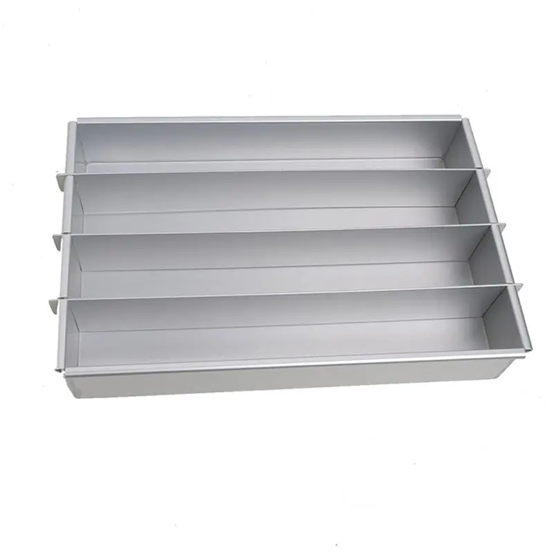 A19F-2PCS Cake Mold Box Cutting Strip Mold Cooling Plate Aluminum Alloy Slitter Silver