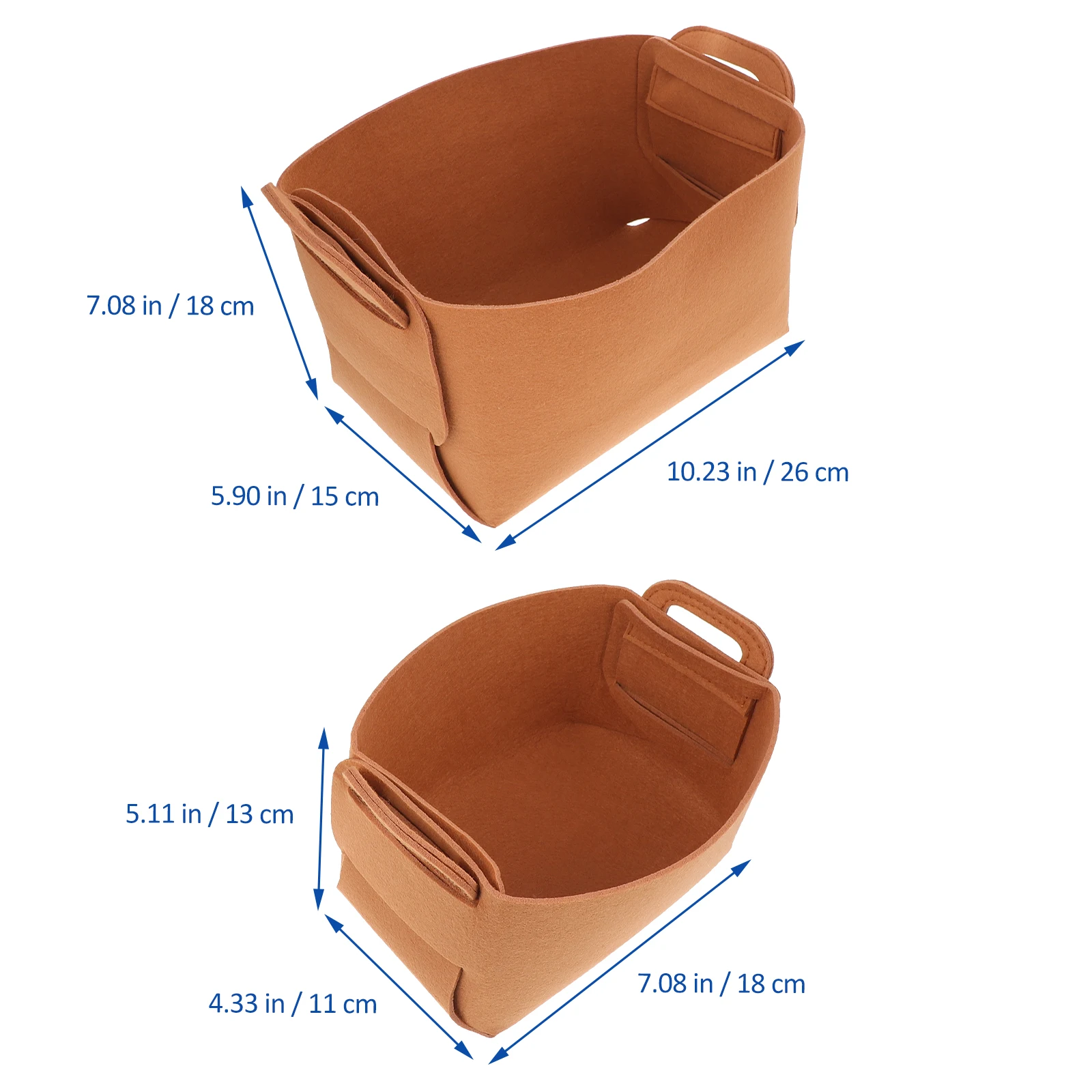 

2Pcs Non Fabric Baskets Toy ganizer Sock Shoe Sundries Sundries Storage Basket Storage Tidy Home Office Dormitory