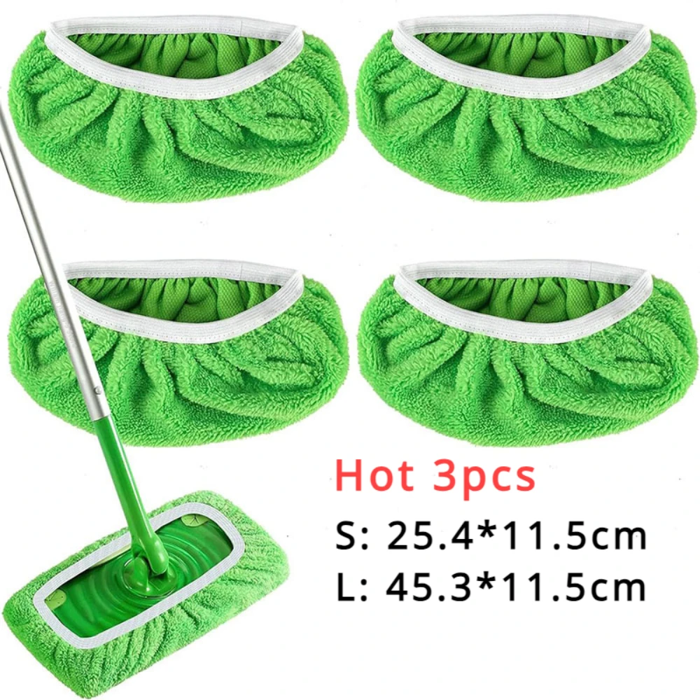 Flat Mop Replacement Cloth Cover Scouring Pad Popular Swiffer Microfiber Mop Accessories Mop Cloth For Kitchen Cleaning Supplies