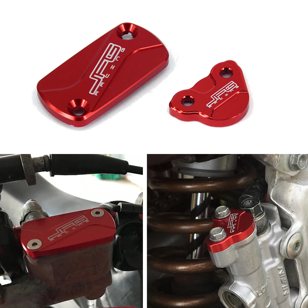 Motorcycle CNC Axle Block Brake Clutch Fluid Reservoir Cover Set For HONDA CR125R CR250R CRF250R CRF450R CRF450X CR CRF 250R