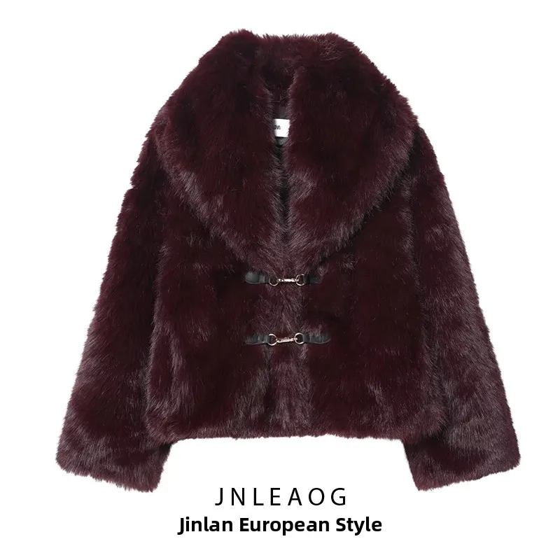 معطف ort بتأثير الفرو الاصطناعي متعدد الاستخدامات للنساء لخريف جديد Sle JNLEAOG حامل مناسب من ألياف البوليستر للسيدات... #1