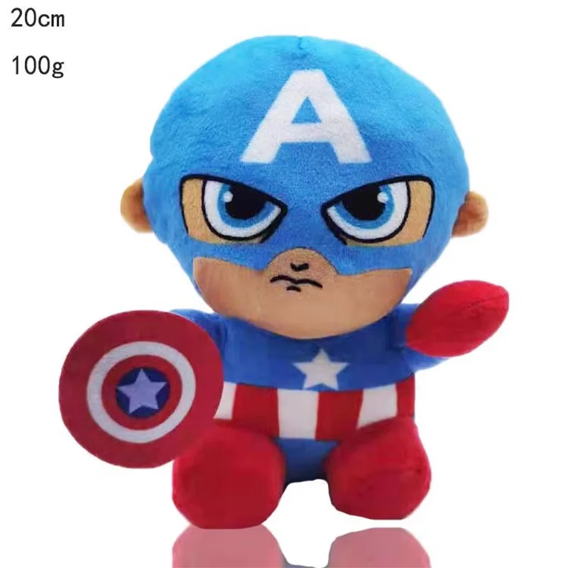 20-25cm Man Spidermaned Plush Toys Movie Dolls Marvel Avengers Soft Stuffed Hero Captain America Iron Christmas Gifts for Kids