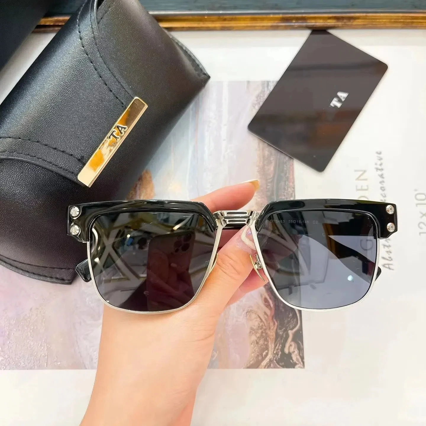 

Authentic For DIYTA DT DTS463 Top Quality Acetate Frame Men Women Sun Glasses UV400 Polarized Retro Male Couple Eyewear With Box