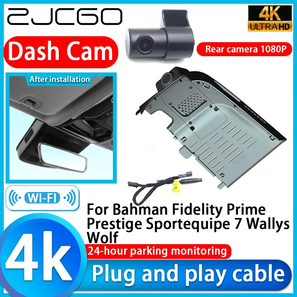 

ZJCGO Video Recorder 4K UHD Plug and Play Car DVR Dash Cam for Bahman Fidelity Prime Prestige Sportequipe 7 Wallys Wolf