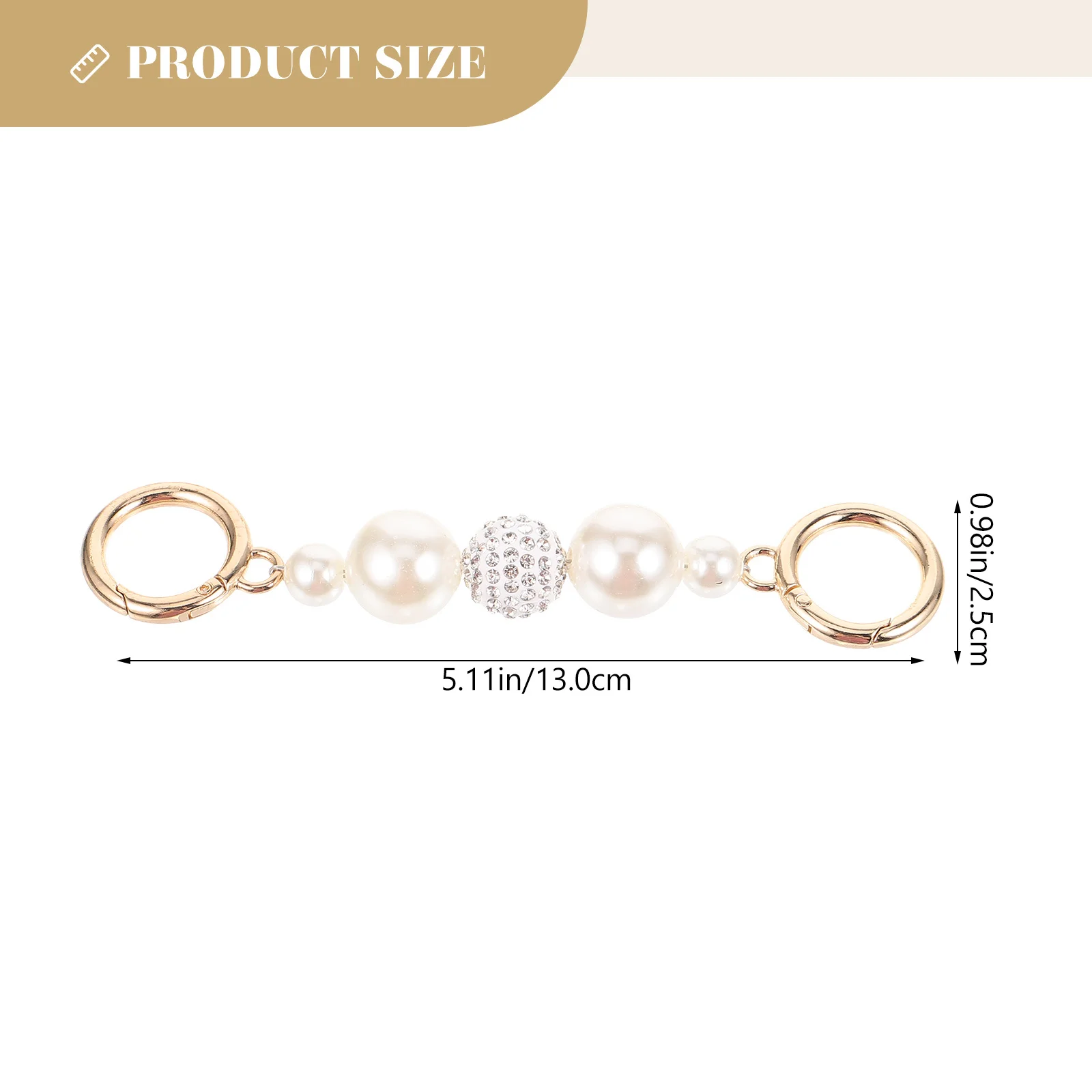 2 قطعة سلسلة حقيبة حزام استبدال اللؤلؤ حبة مقبض الأشرطة لحقائب اليد حقائب كتف براثن Diy بها بنفسك محفظة صنع سلسلة موسع #5