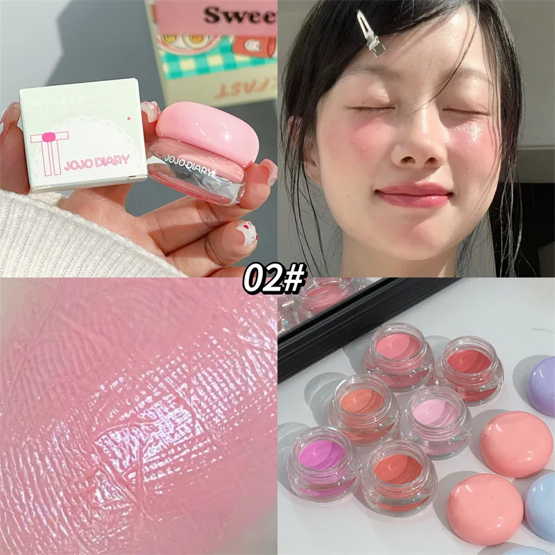 บลัชออนเนื้อครีมกำมะหยี่บางเบา สีพีชอ่อน ติดทนนาน ใช้ได้ทั้งแก้มและปาก เหมาะสำหรับนักเรียน