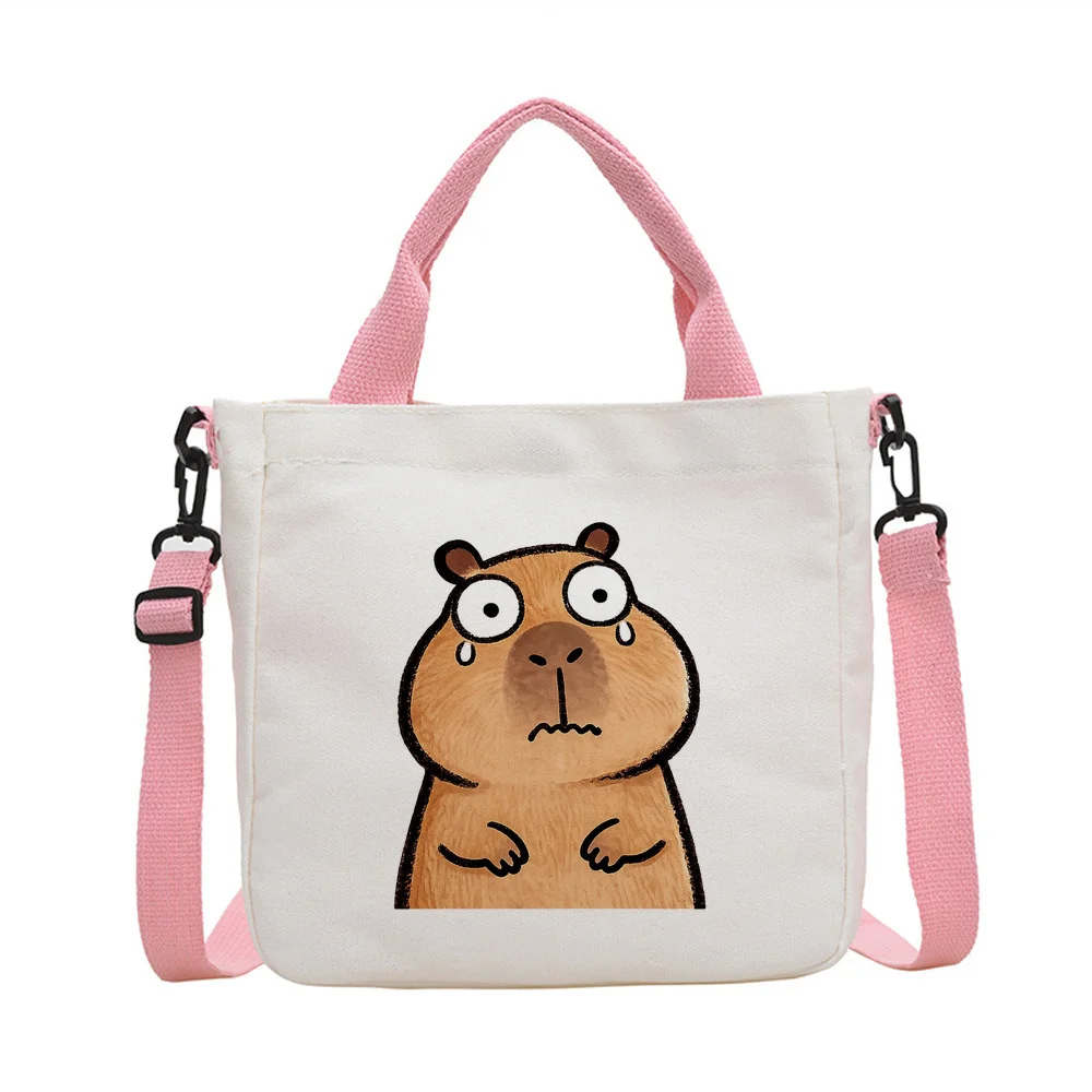Capybara tote bag foldable personnalisable reusable shoulder  bolsas de tela femme