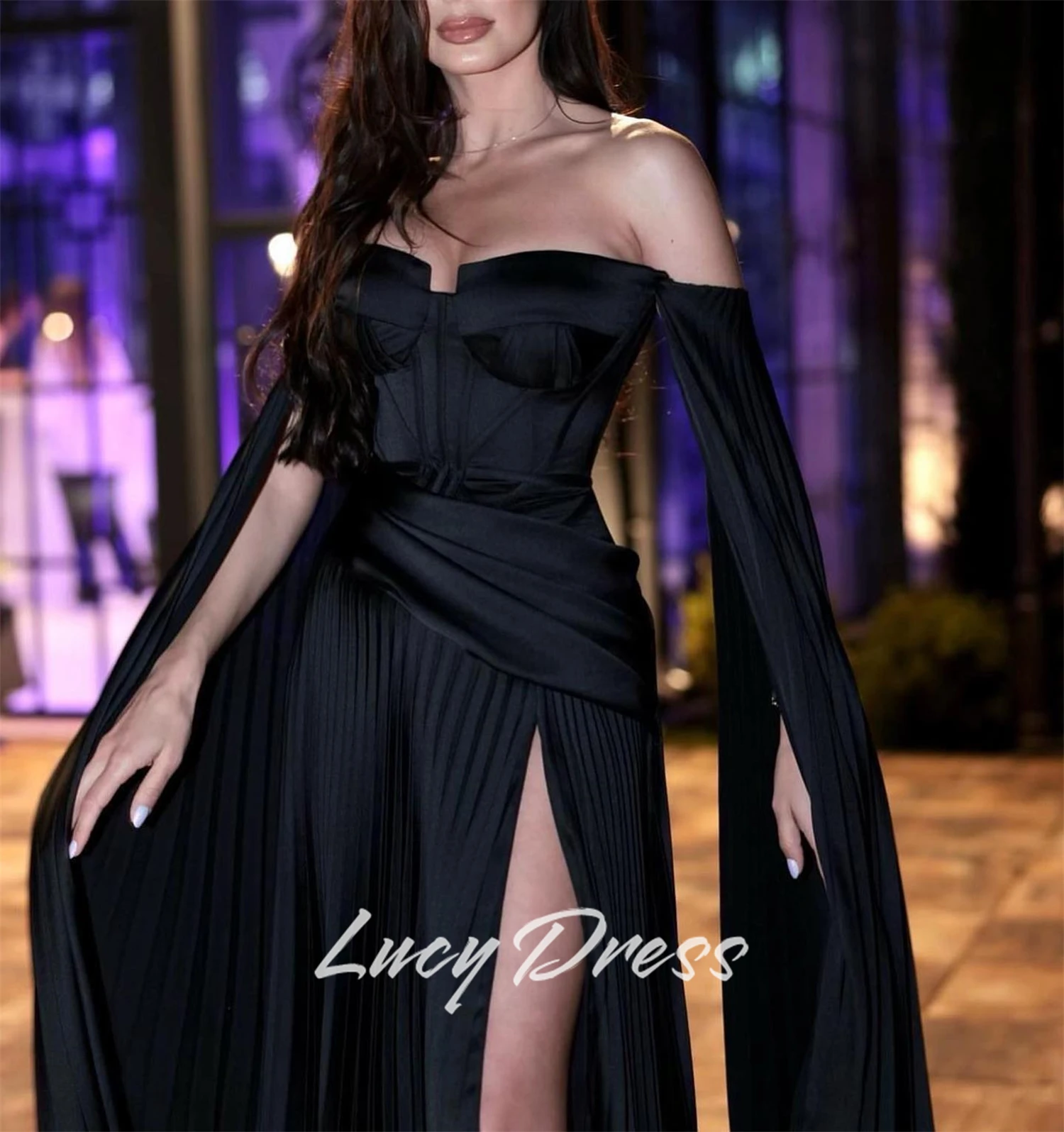 فساتين لوسي المخصصة لحفلات الزفاف والمناسبات الخاصة، فساتين شارون السعيدة، فستان سهرة نسائي، فساتين حفلة موسيقية سوداء