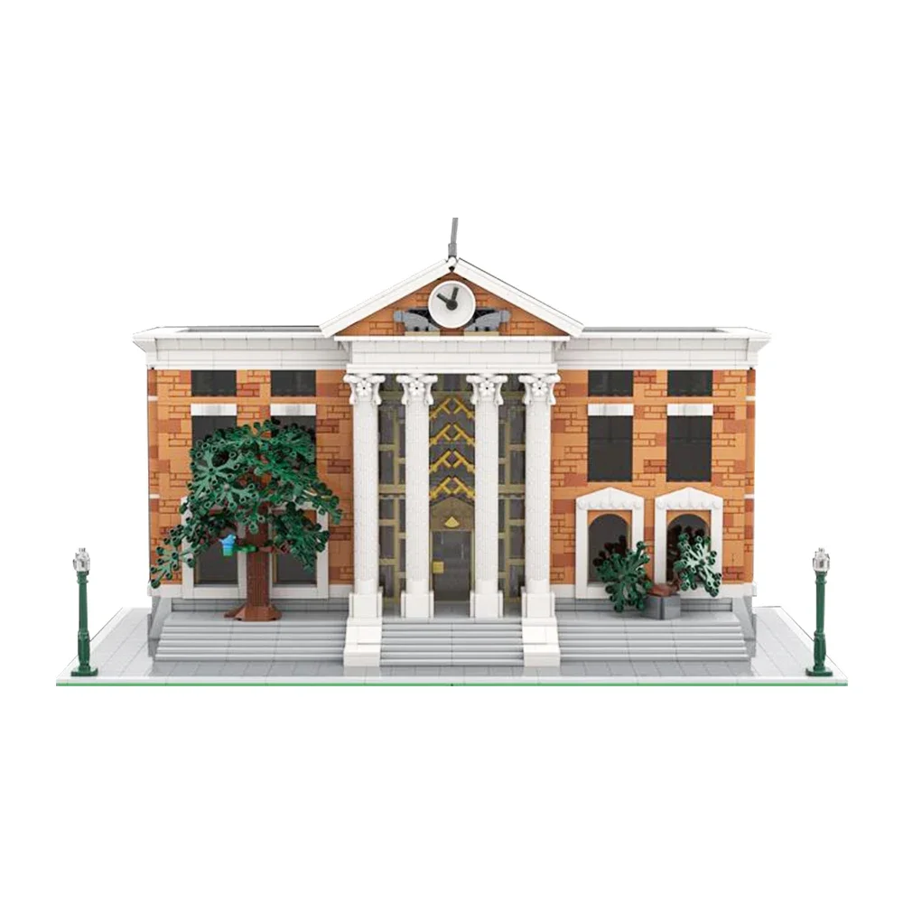 Gobricks-bloques de construcción Modular de Regreso al Tribunal, modelo de torre de reloj, máquina de arquitectura Skyline, coche, regalos de juguete