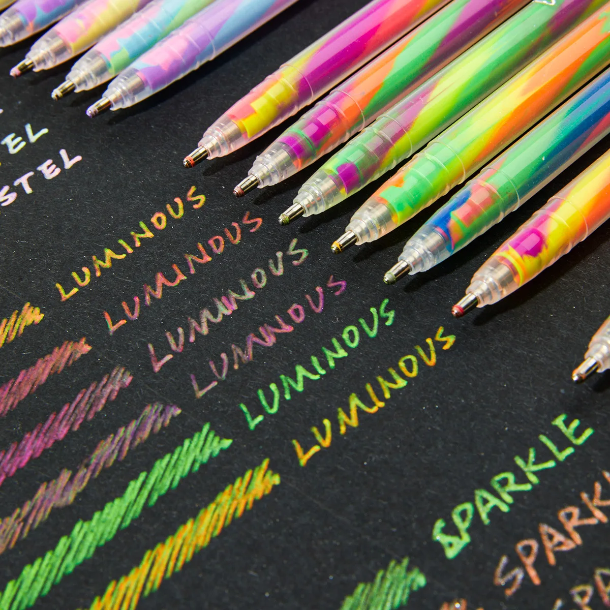 Surligneur de couleur de noël 1.2mm, stylo arc-en-ciel dégradé tricolore, dessin de compte à main, carte de vœux, stylo en spirale pour festival, 6 pièces