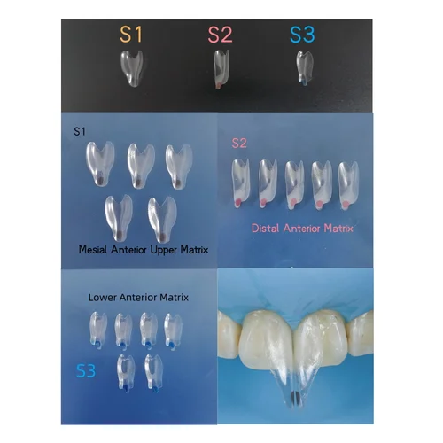 Imagen 1 del producto Matriz transparente de transparente frontal Dental, 5 piezas, se adapta a BioClear S1/2/3