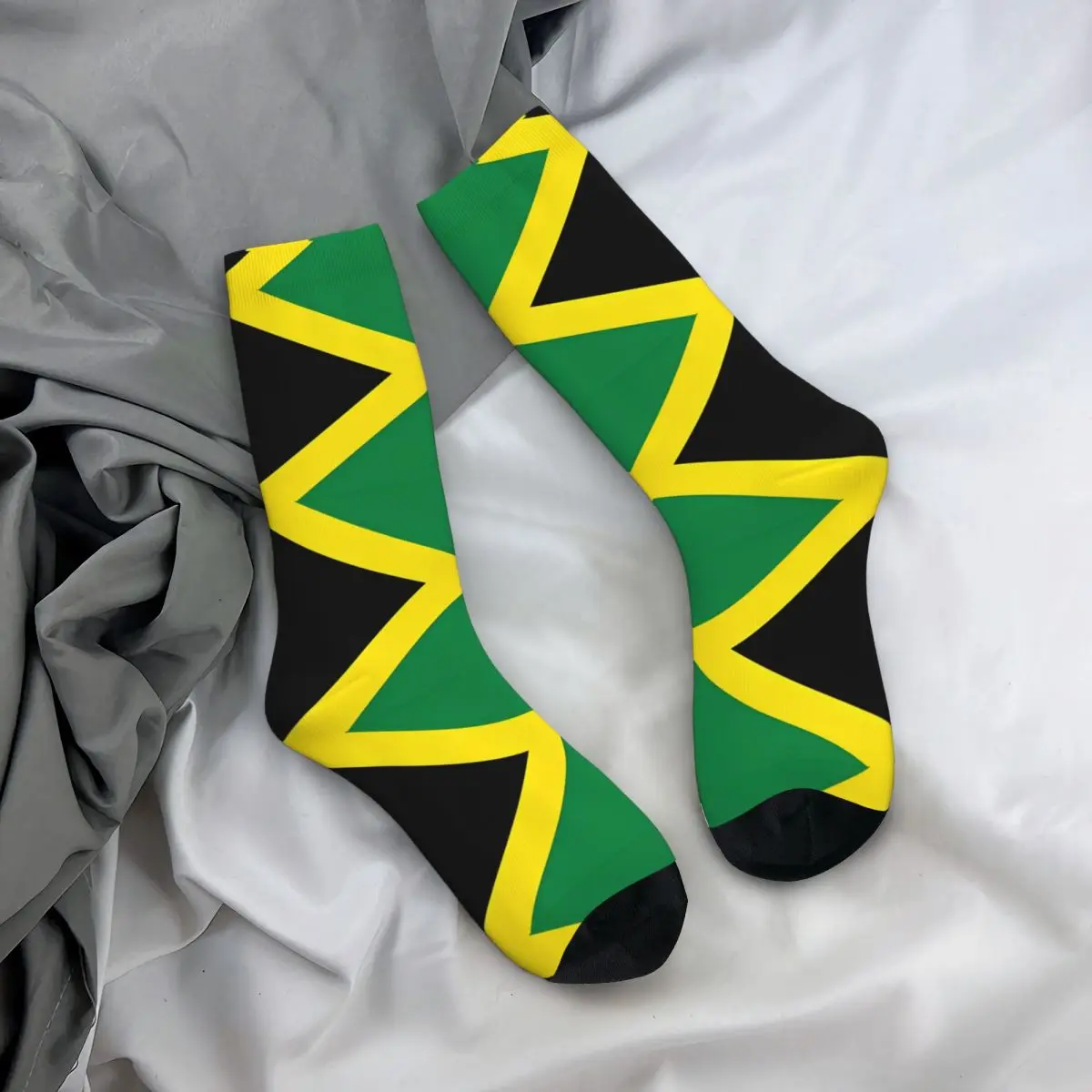 Jamaican Flag Socks Spring Stockings Funny Men Quality Socks Design Climbing Anti-Slip Socks