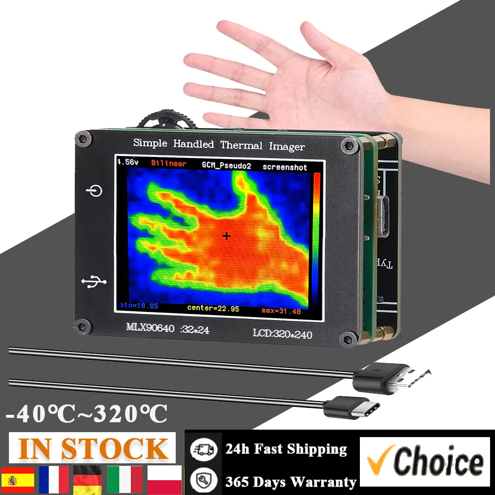 MLX90640 24*32 Resolution Infrared Thermal Imager Mini Thermal Imaging Camera -40℃~320℃ Array Temperature Measurement