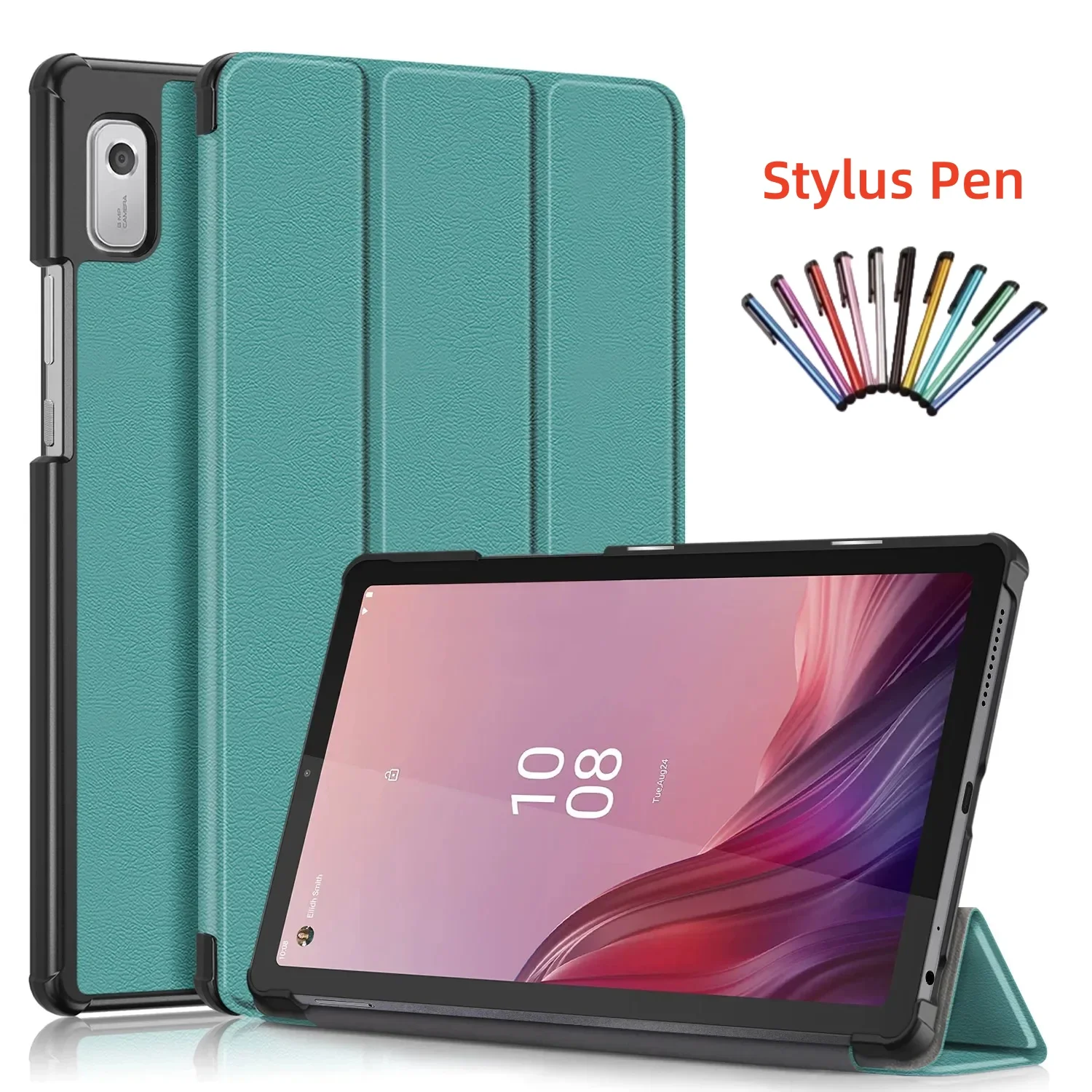 

Чехол для Lenovo Tab M9, 2023, чехол из искусственной кожи с магнитной подставкой, умный тройной планшет, чехол Funda для Tab TB310FU TB310XC, 9,0 дюйма