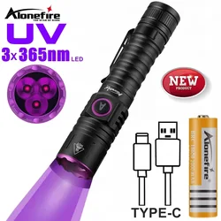 15W UV 365nm ad alta potenza Blacklight torcia USB pennarello a inchiostro invisibile gatto cane urina Tinea minerale soldi scorpione luce fluorescente