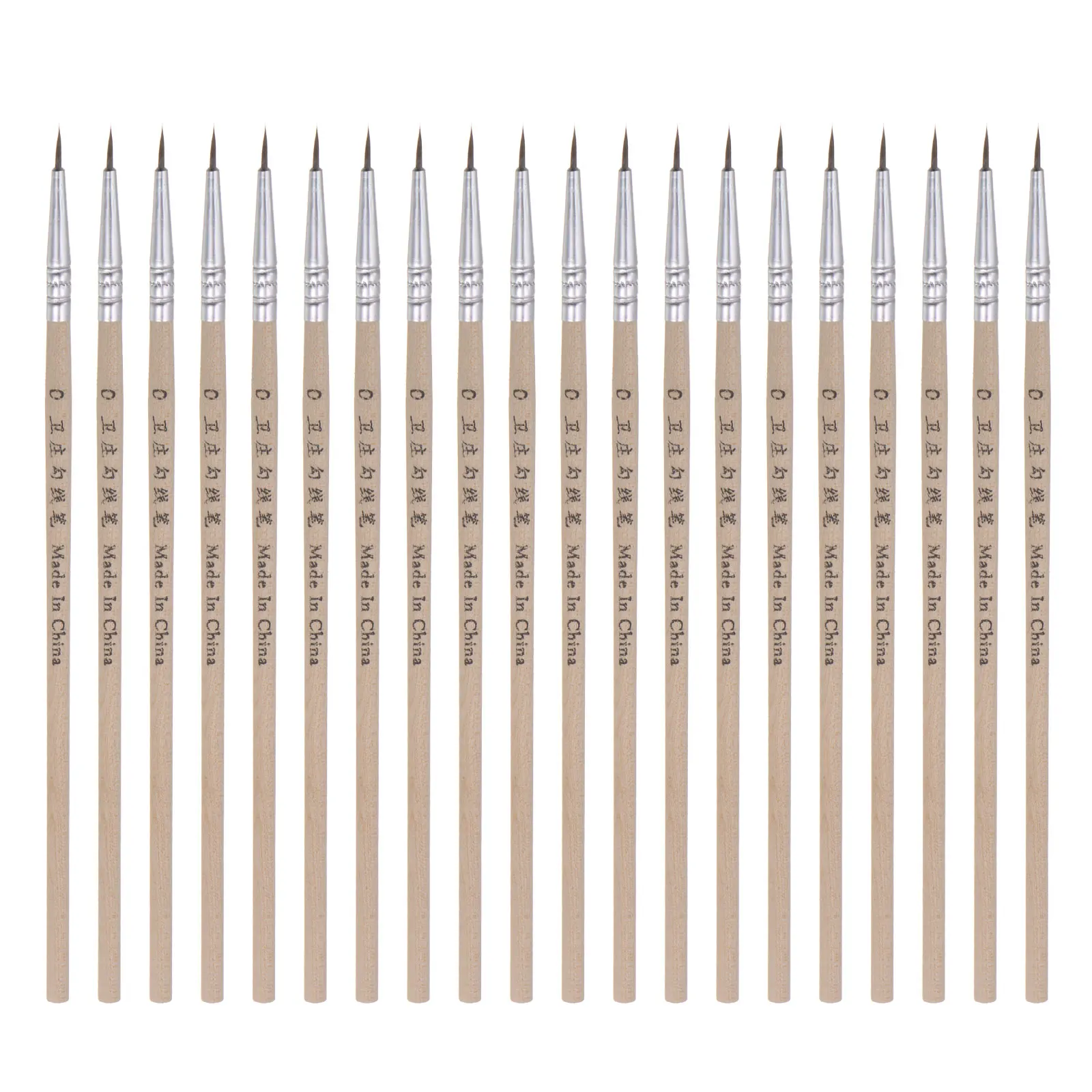 

50pc Detail Paint Brushes 6mm Pointed Tip 165mm Long Nylon Hair Miniature Painting Brush for Watercolor Oil Acrylic Painting(0#)