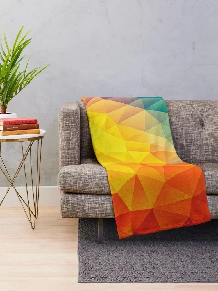 Abstract Multi Color Cubizm Painting Throw Blanket Soft Big decorative Camping Blankets For Sofas Blankets