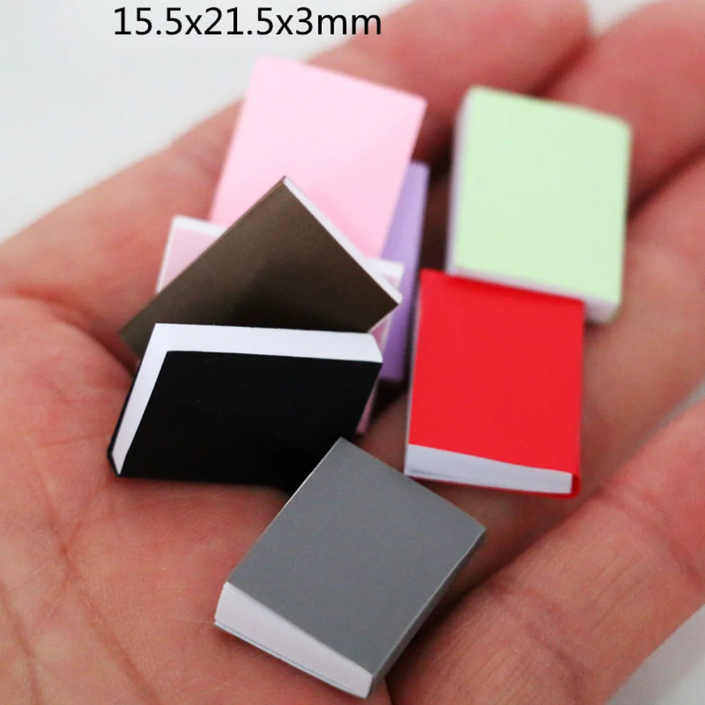 4PCS Color Series Mini Mini Book Scale Model Dollhouse Page Turning Books Simulation Models Ornaments Home Decor Crafts